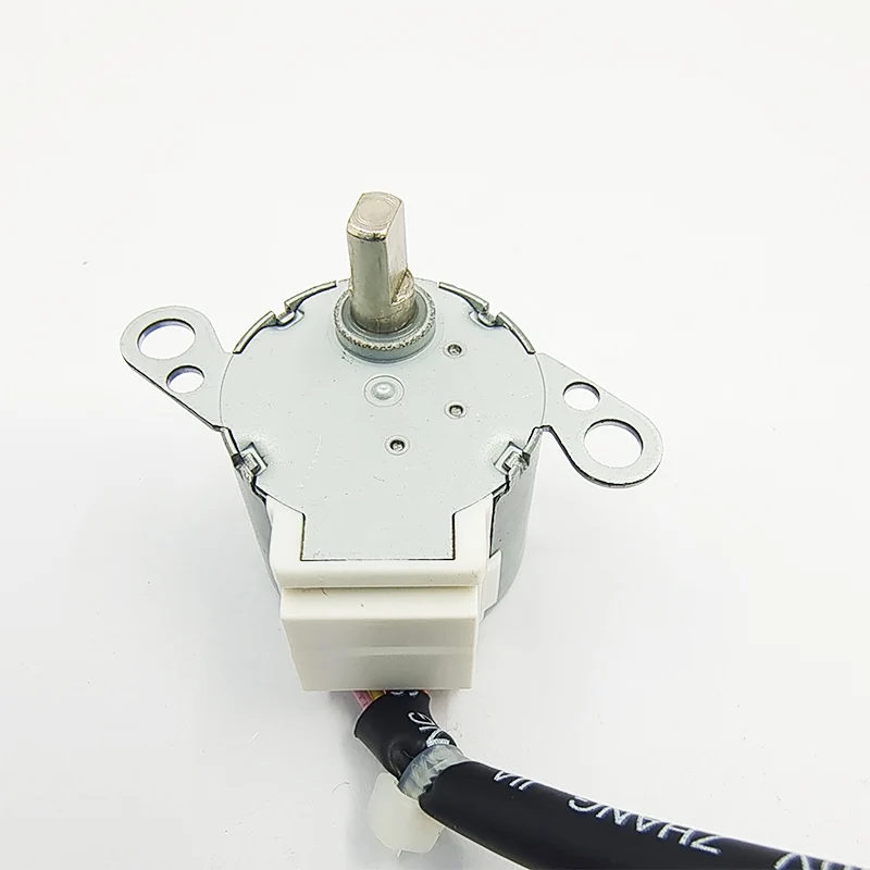 MP24BA DC Motor 12V Gear Stepper Motor 4 Phase 5 Wire Gear Stepping Motor Flat Shaft 8.6mm Long Step Motor for Air Conditioning