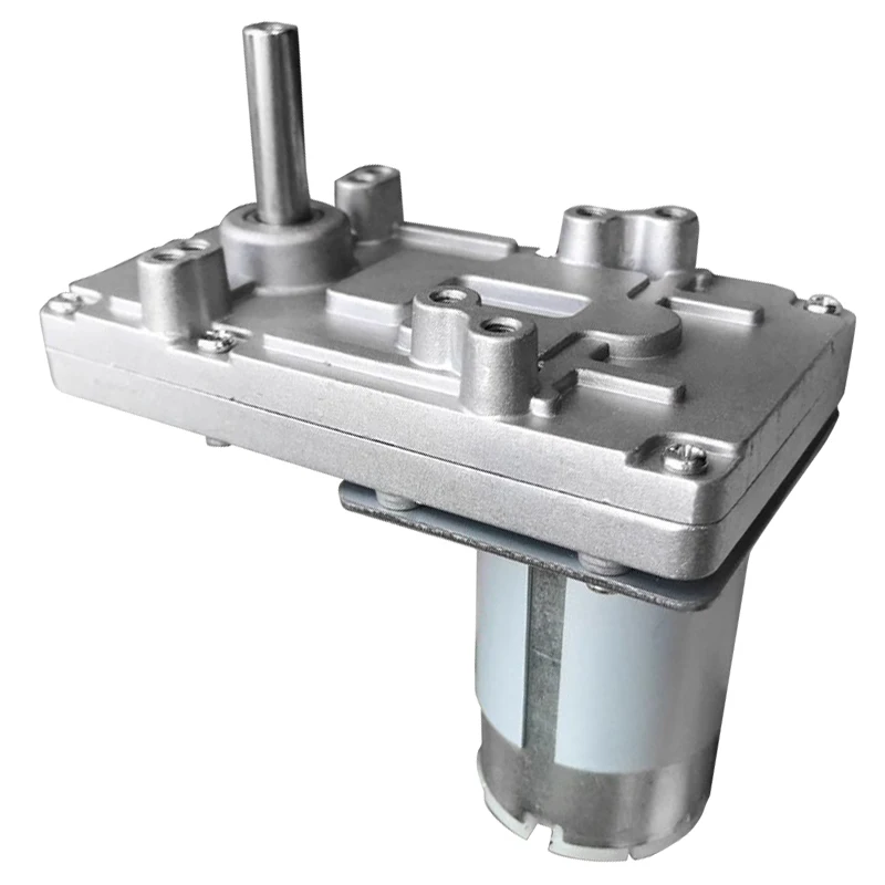 7-TYPE 555 Metal Gear Geared Motors 7-shaped High Torque Worm Gear Box Motor Reciprocating Mechanism Motor 12v 24v 45-200rpm