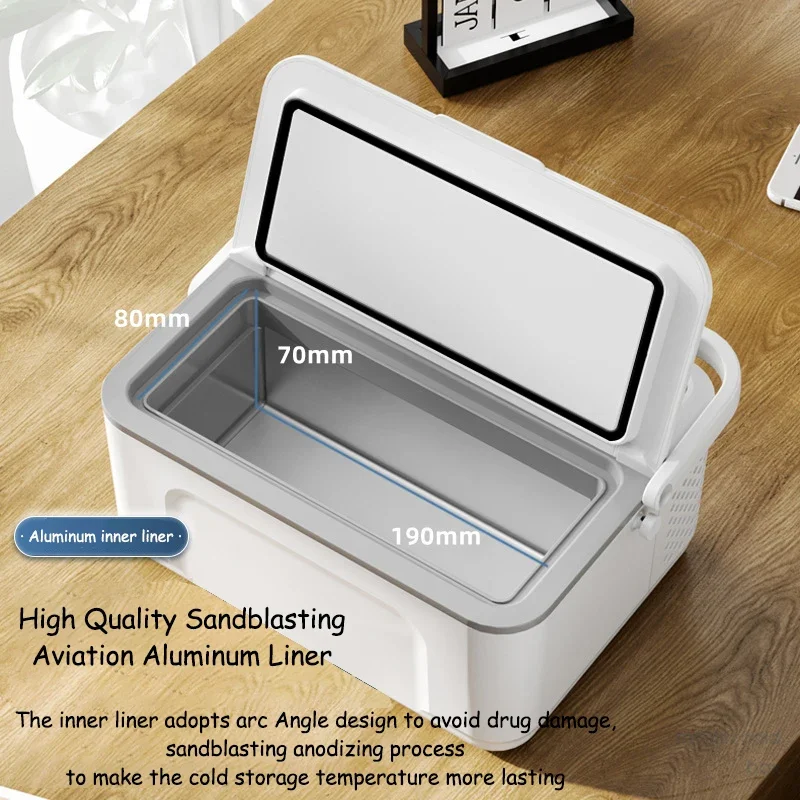 Portable Double-deck Insulin Refrigeration Box Car Mounted Household Travel Small Rechargeable Medicine Refrigeration Cold Tool