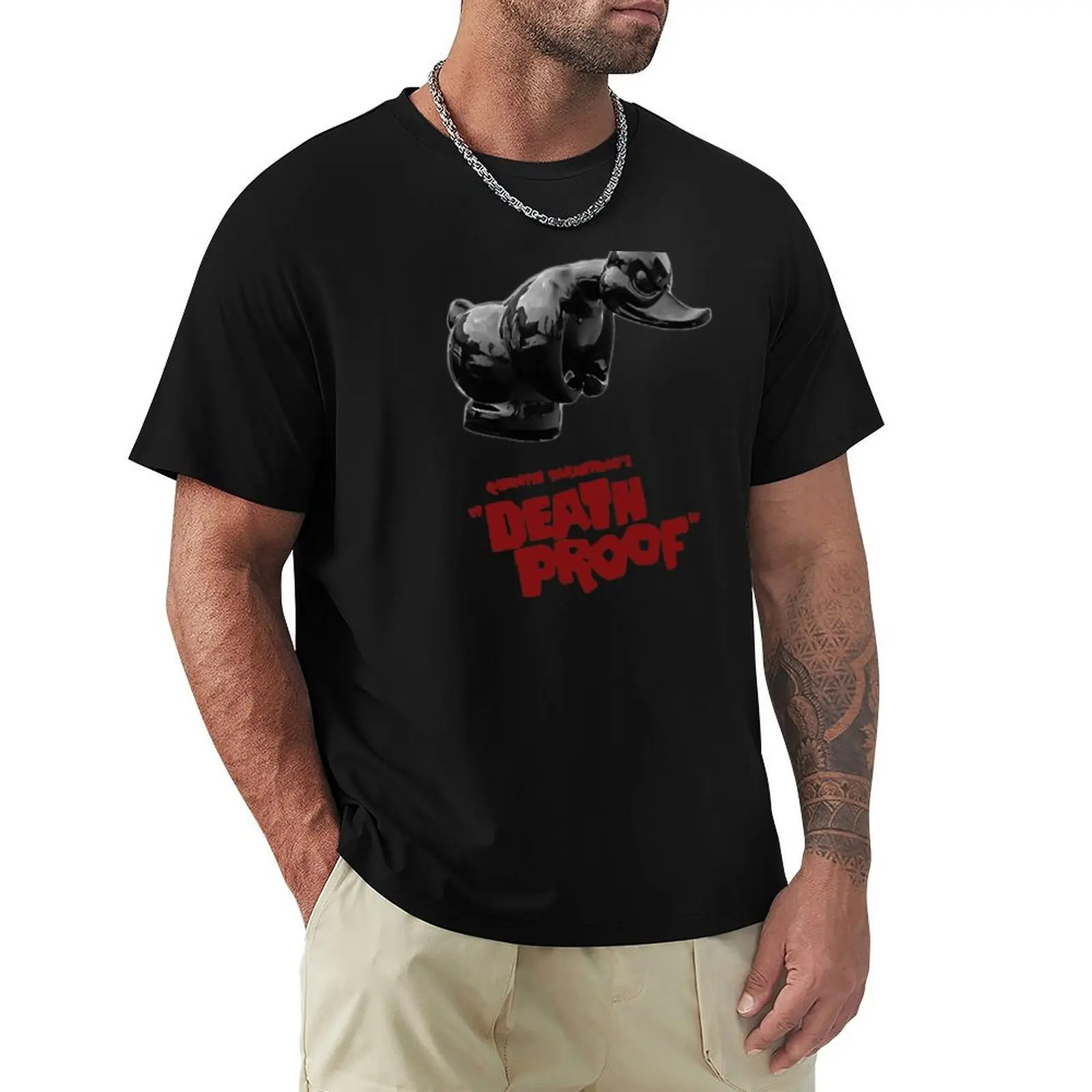 Death Proof - Duck T-Shirt Simple Solid Color Crew Neck Tee