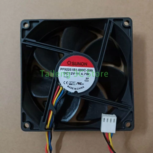 Nuevo PF92251B1-000C-S99 para Sunon 9225 DC 12V 4 cables 4,7 W 4500RPM PWM CPU ventilador con cubierta 9cm