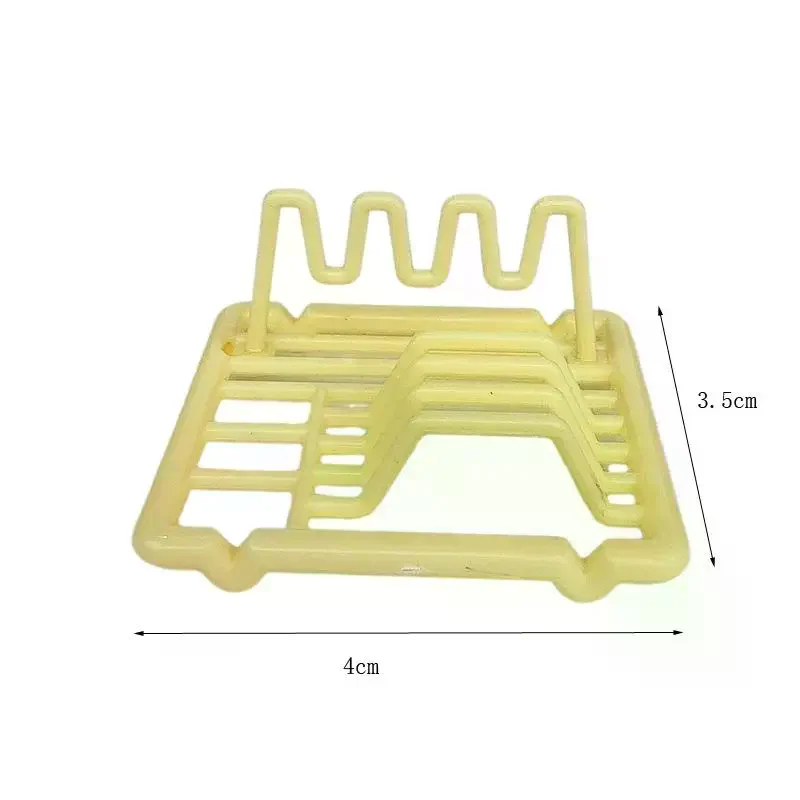 Estante para platos en miniatura para casa de muñecas, modelo de accesorios de cocina para casa de muñecas, microadornos para paisajismo, juguete para juego de imitación DIY, 1:12