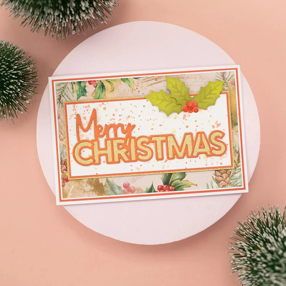 Lucky Goddess Metal Cutting Dies Christmas Sentiment Diy Scrapbooking Photo Album Decorative Embossing Paper Card Crafts