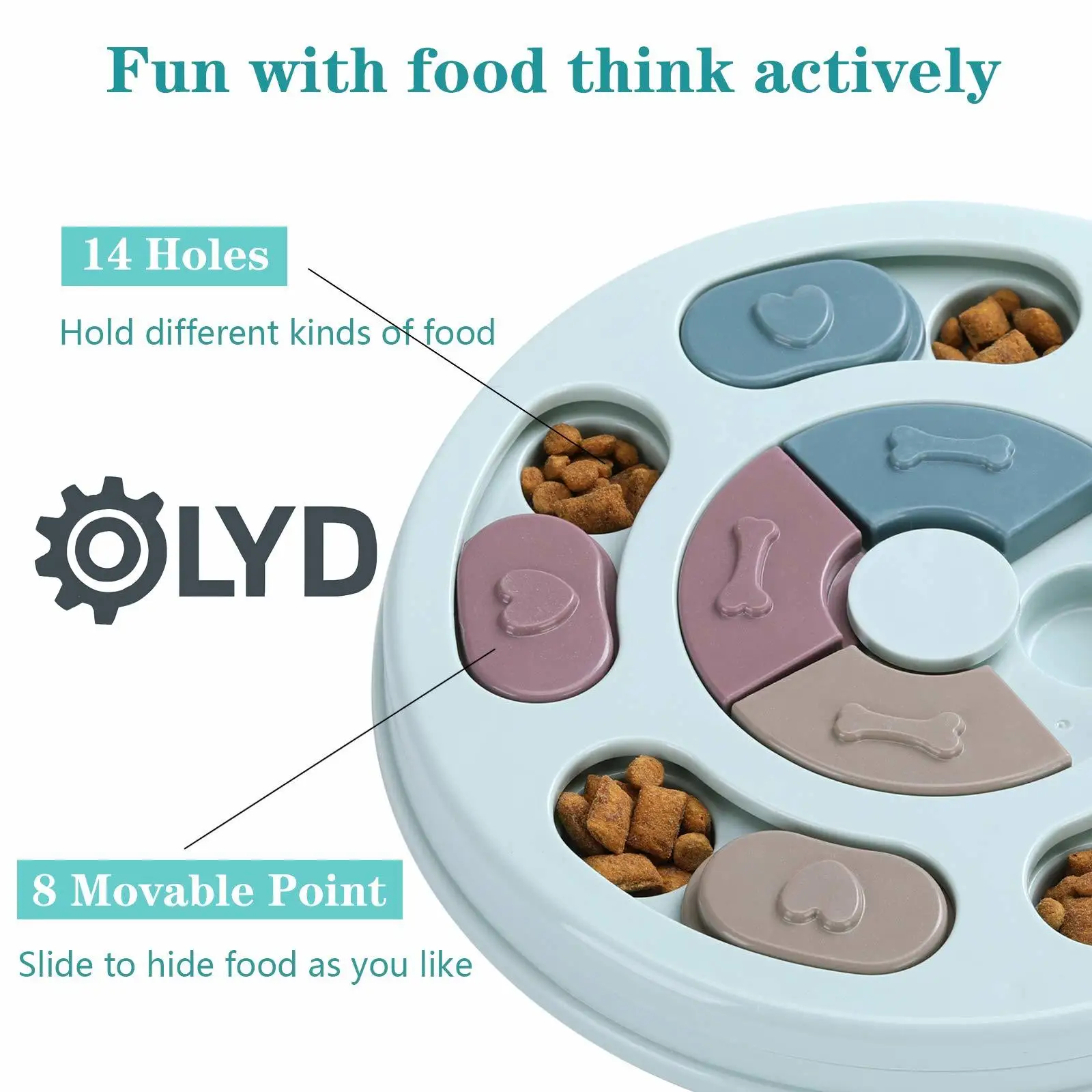 Dog Treat Puzzle High Quality Plastic Materials Pet Feeder Hot Sale Dogs Food Puzzle Feeder Toys IQ Training Mental Enrichment