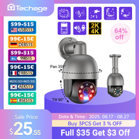 Techage UHD 4K 8MP 4MP 5MP IP Camera Red-Blue Light Alert Human Detection  POE Security Protection Video Surveillance Camera
