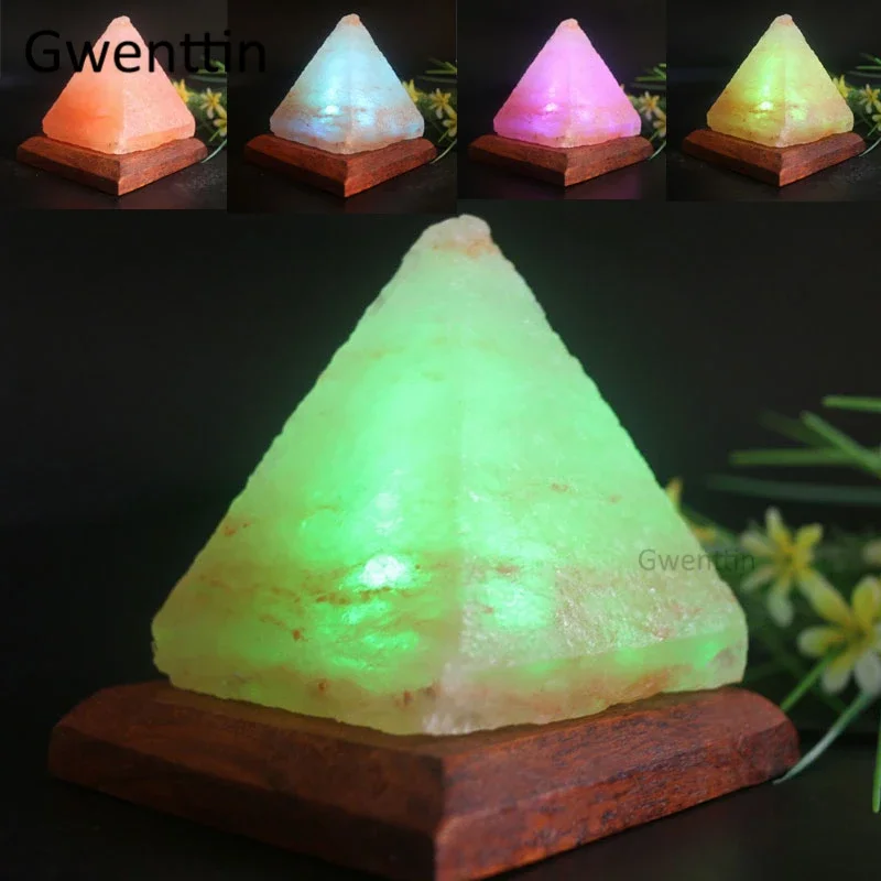 himalayan natural crystal usb salt lamp triangulo mao esculpida purificador led night light base de madeira quarto lava lamp 01