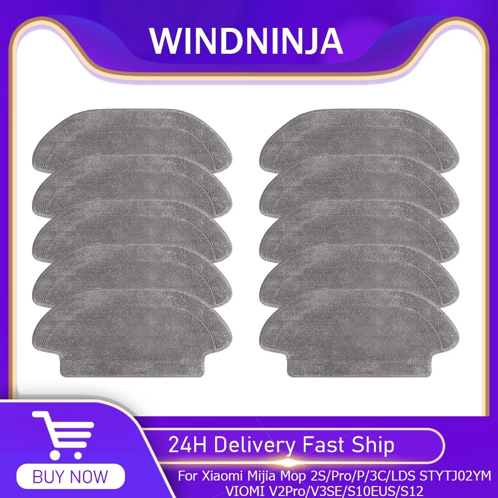 Ткань для влажной швабры для Xiaomi Mijia Mop 2S/Pro/P/3C/LDS STYTJ02YM/ VIOMI V2Pro/V3SE/S10EUS/S12, аксессуары для пылесоса, часть