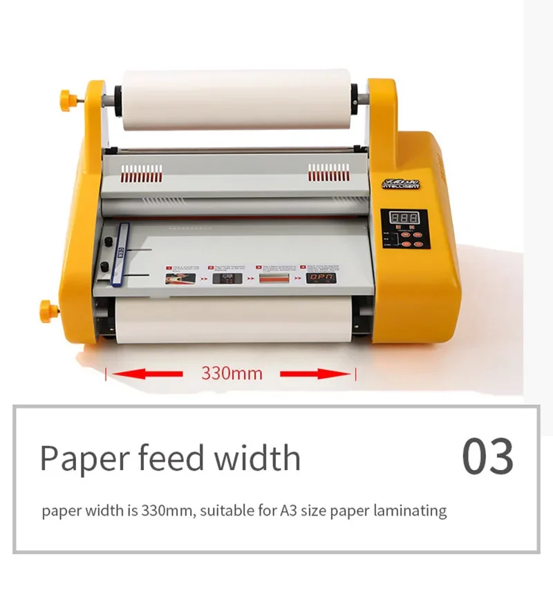 New Small Cold&Hot Laminating Machine FM3520 A3 Photo Film Laminator Cold Plastic Electric Sealing Machine Laminator