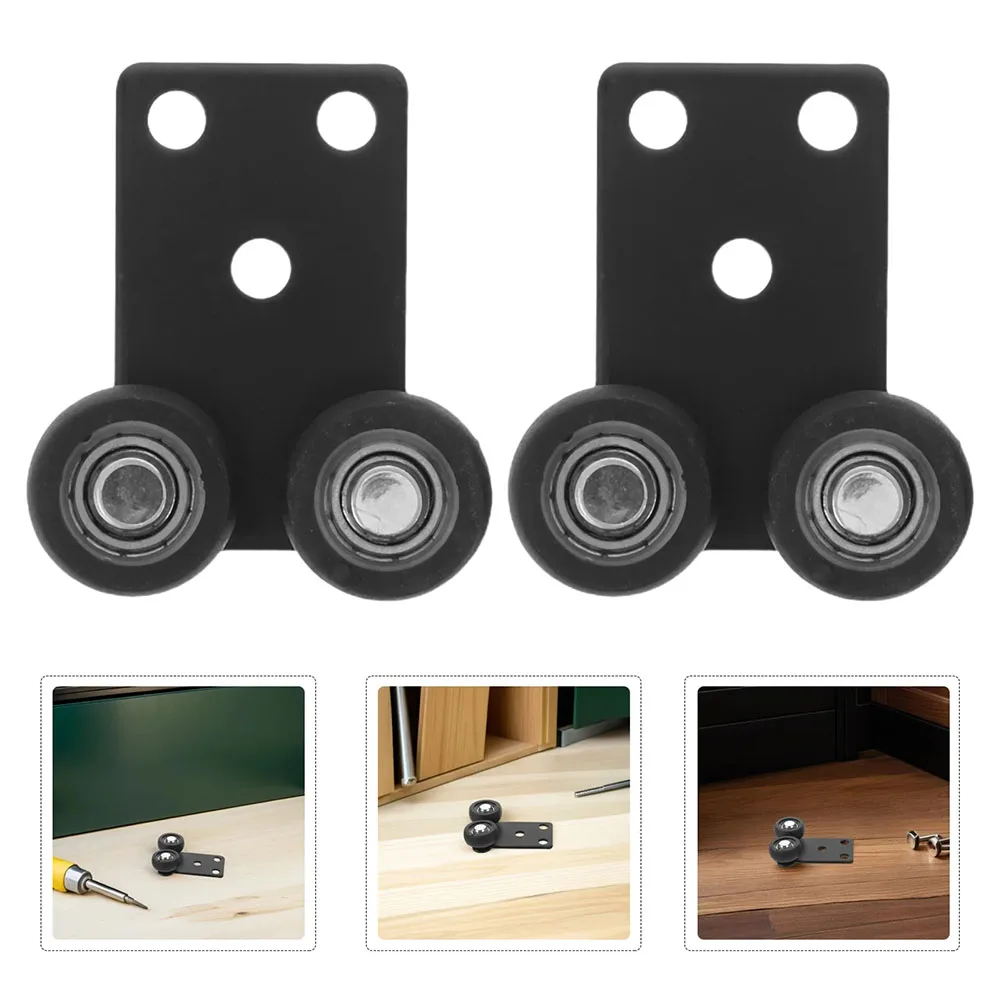 2/10PCS Sliding Wardrobe Door Wheels Heavy-duty Wardrobe Rollers Sliding Door Hardware Ultra-Quiet Iron/Nylon Tool Parts