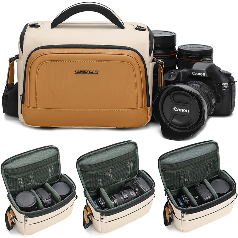 

Водонепроницаемая ткань Оксфорд, кожаная пленка, зеркальная камера с одним объективом, компактная камера, водонепроницаемая сумка через плечо на одно плечо