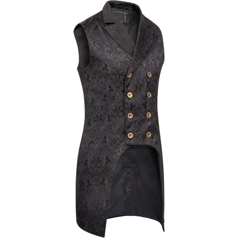 Gilet doppiopetto Steampunk gotico da uomo gilet broccato, giacche Casual e cappotti, per l\'uso quotidiano, palcoscenico di Halloween, festa