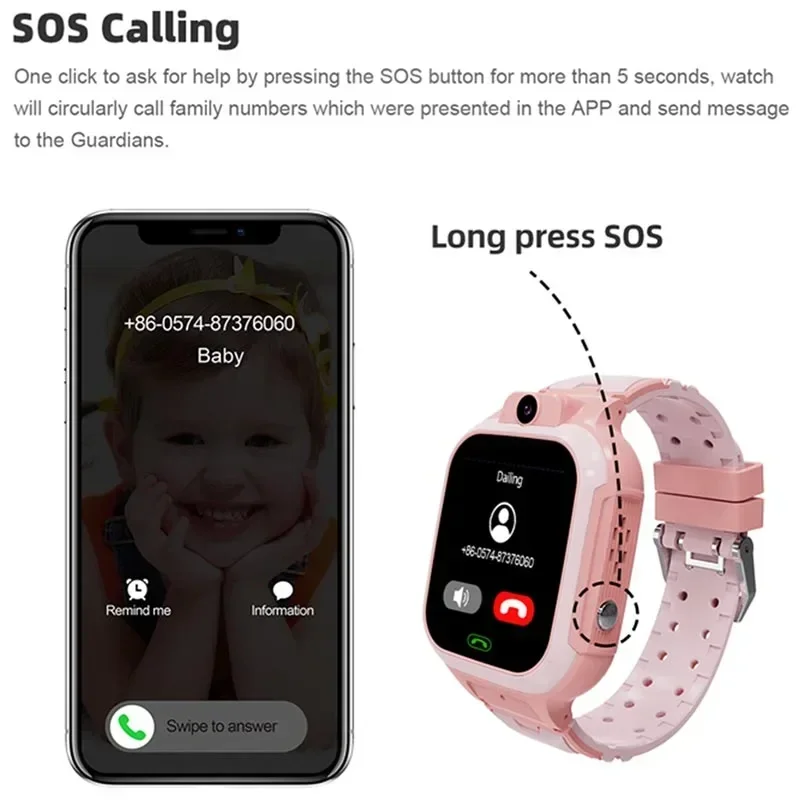 Xiaomi Mijia Kid Smart Watch GPS Location SOS Video Call Children Baby Student SIM Phone Smartwatch 750mAh Waterproof  Watches