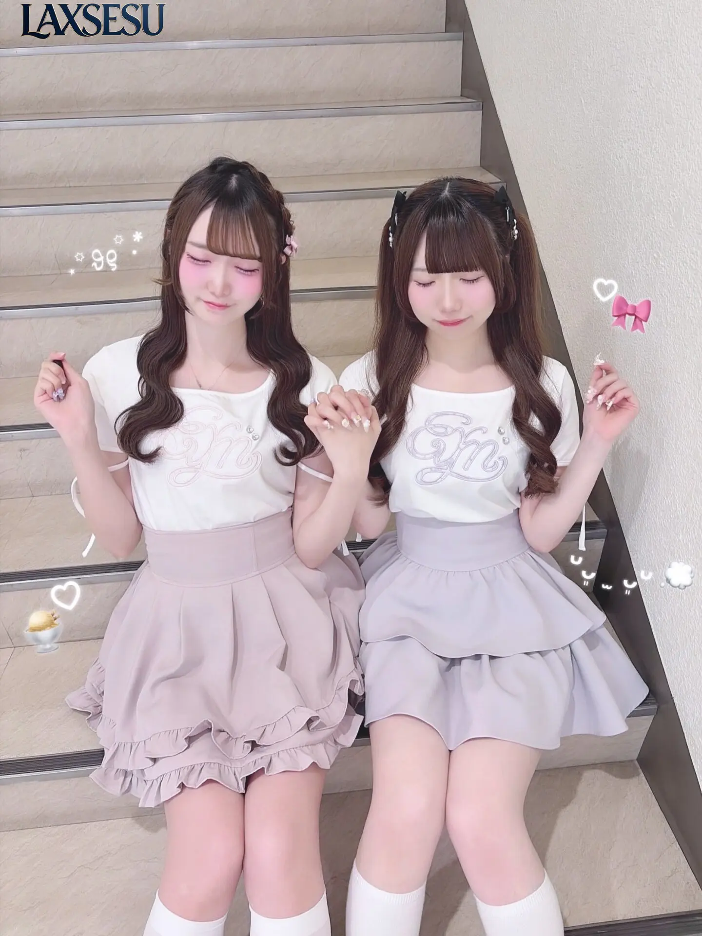 T-shirt à manches courtes de style japonais pour femmes, été, mignon, avec patch en dentelle brodé, motif cœur et diamant, pour filles.