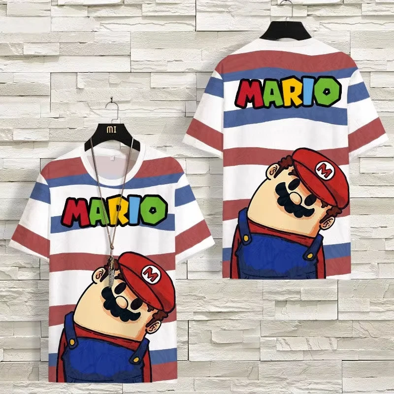 2026 New Summer 3D Print Playful Cartoon Style Super Mario T-Shirt Men Women Game Graphic Tee Breathable Quick Dry Casual Tops
