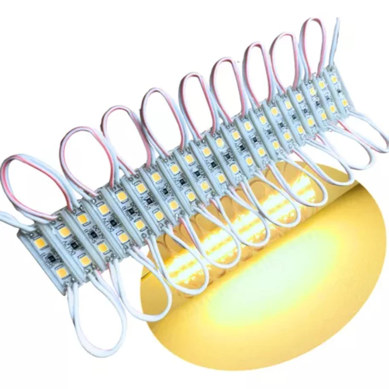 200pcs Mini  Module 12v Ip67 5050 2led Warm 3000k 27mm    Strip