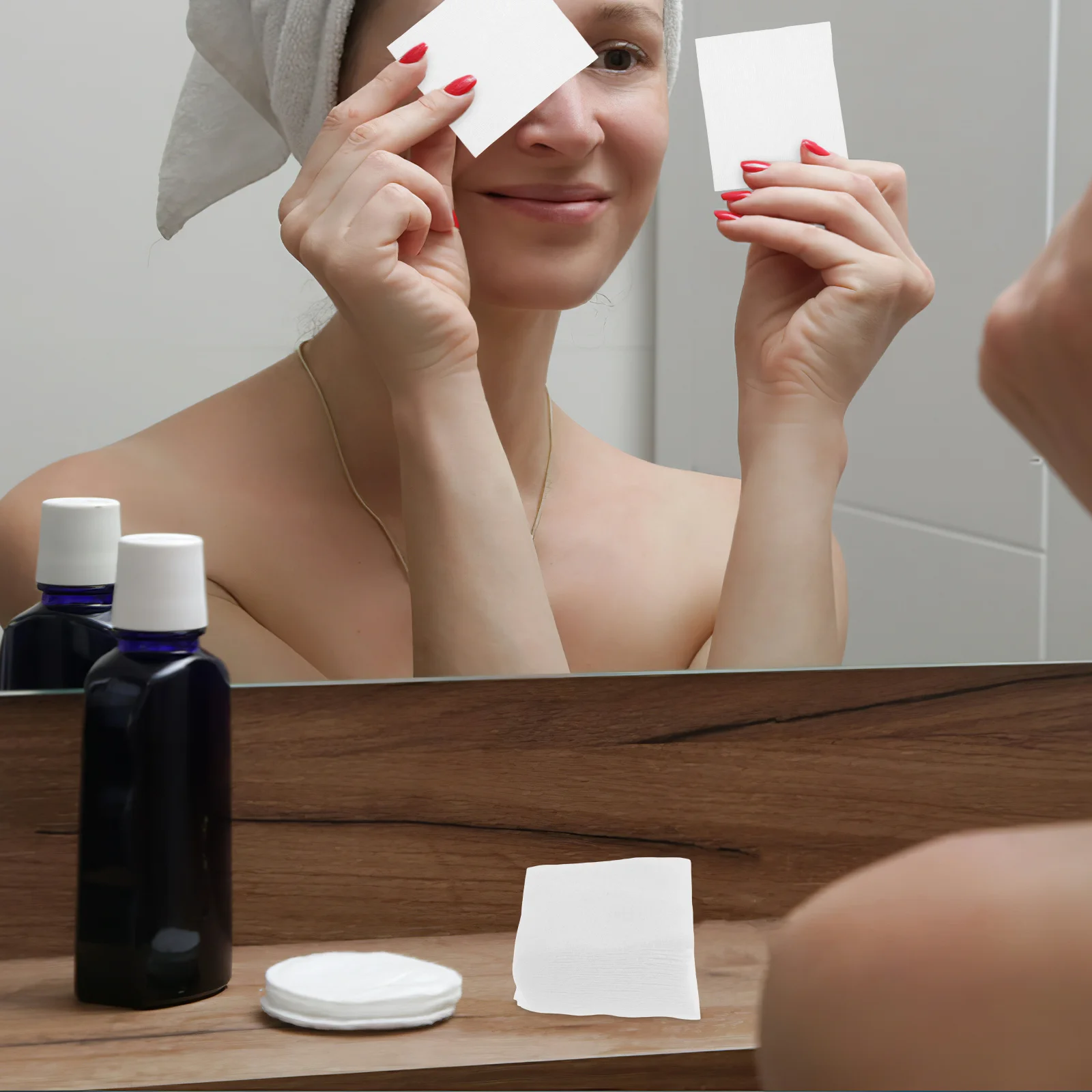 1200 قطعة من وسادات إزالة المكياج غير المنسوجة للوجه، ملحقات احترافية لصالونات التجميل، مستلزمات الوجه