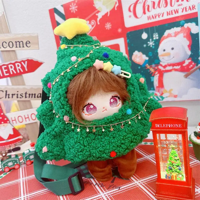 20cm Doll Clothes Outfit Christmas Tree Dress Up Stuffed Doll Accessories Doll Changing Dress Game Playing House Gift Toys