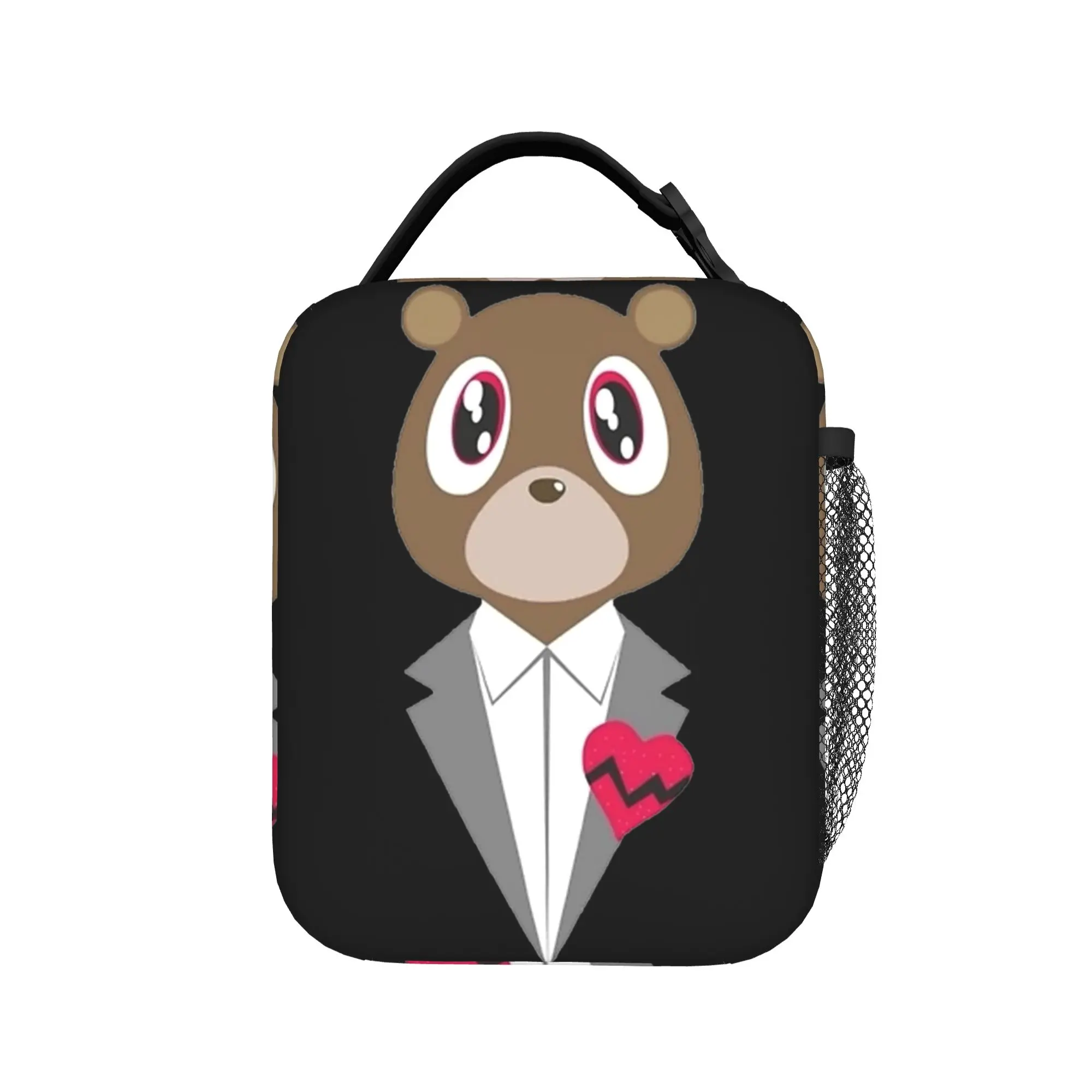 Kanye West Bear Insulated Lunch Bag Large Hip Hop Rapper Meal Container Thermal Bag Tote Lunch Box Office  Picnic Men Women