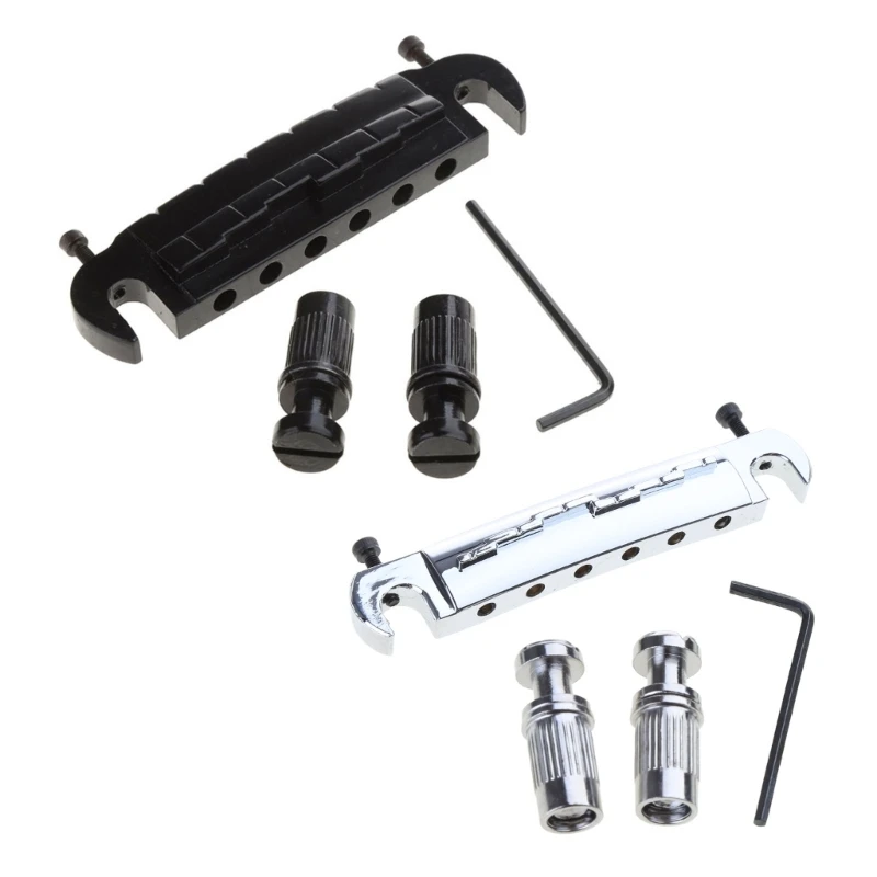 

Adjustable Wraparound Guitar Bridge Small Integrated Bridge Tailpiece without Code For LP Electric Guitar Parts Dropship