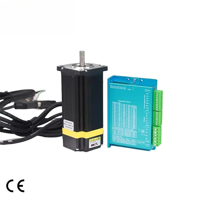 Motore passo-passo ibrido ad anello chiuso Nema 24 con flangia bifase da 60 mm con driver 102 mm di lunghezza 4,8 n.m per macchina CNC