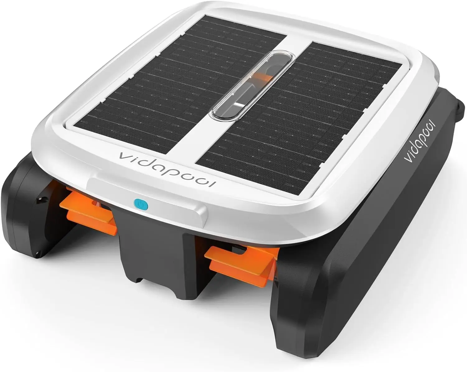 Solar Powered Automatic Pool Skimmer Cleaner with Dual Mode and Navigation Sensor for Day & Night Cleaning - White
