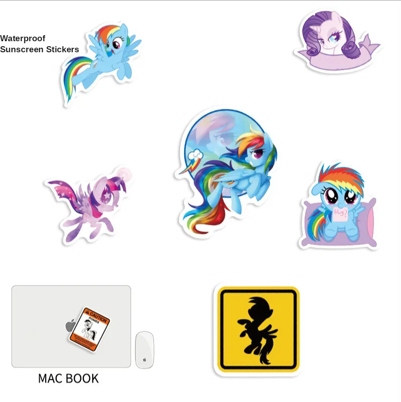 50Pcs Pony Stickers Cute Cartoon Stickers Mobile Phone Cup Notebook Waterproof Decorative Hand Account Stickers image 3
