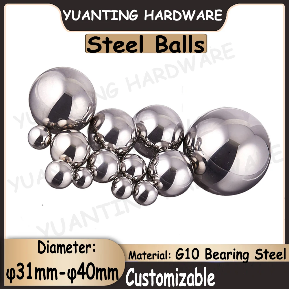 1Piece-2Pcs G10 Bearing Steel Balls Diameter 31mm-40mm High Precision Bearings Roller Beads Smooth Solid Balls Fitness Balls