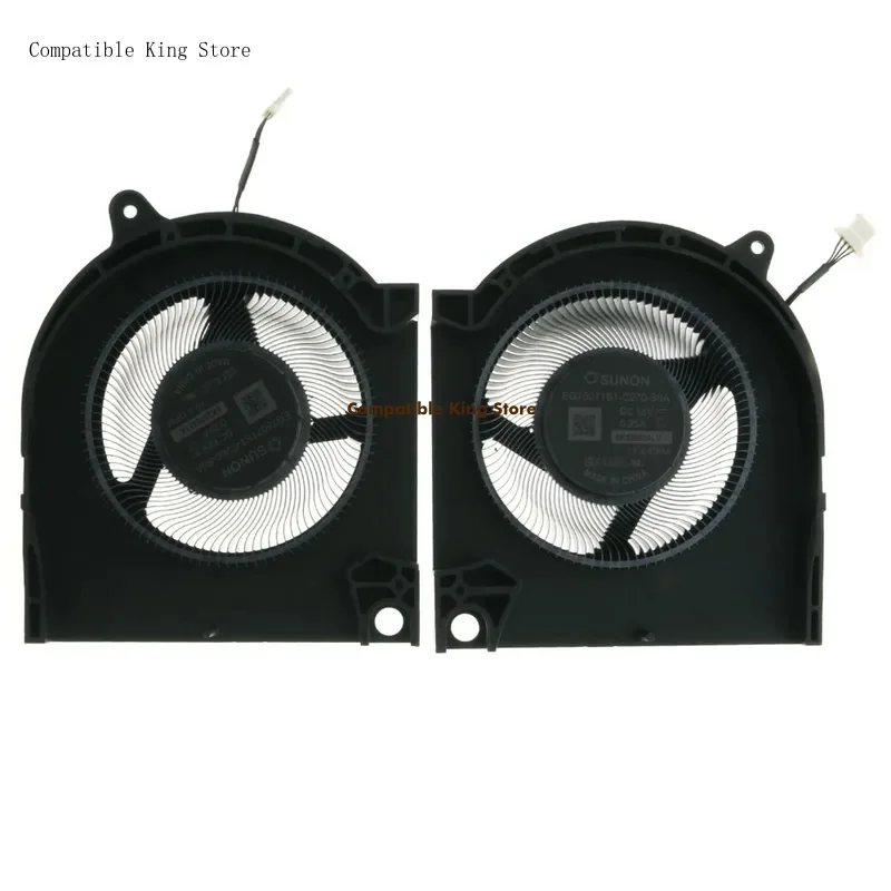 X Replacement CPU / GPU Cooling Fan for Dell G16 7630 7635 EG75071S1-C270-S9A EG75071S1-C260-S9A 5K230504LV 5K2305451X DC 12V