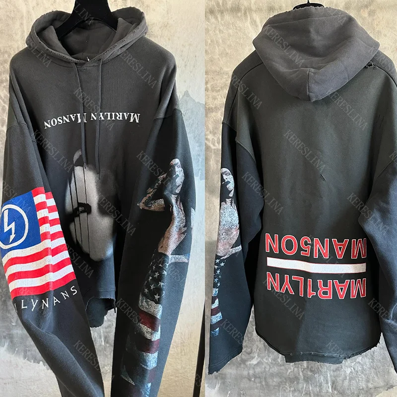 가을과 겨울 유니섹스 풀오버 스웨트 셔츠 하이 스트리트 힙합 그런지 펑크 Y2K 하라주쿠 패션 고급 올 매치 스웨트 셔츠