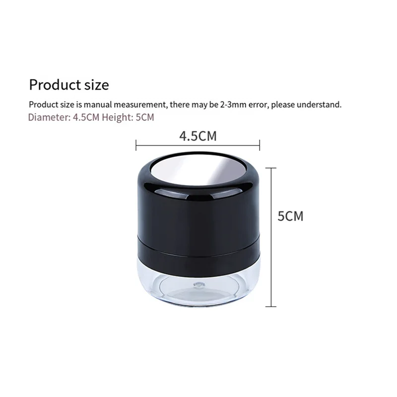 B98A-lege losse poederdoos, make-up poederdoos, draagbare spiegel losse poederdoos, spiegelreizen DIY make-up foundation