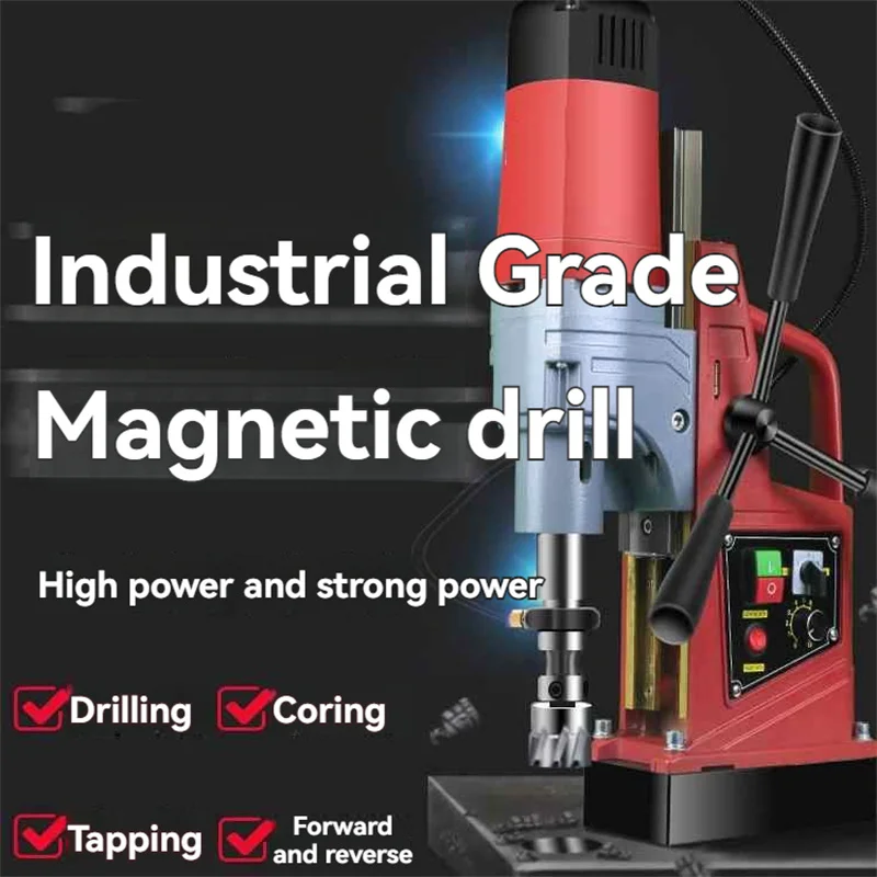 Portable Industrial Grade Magnetic Drilling Rig Magnetic Drill Press Electric Mag Bench Tapping Drilling Rig Machine for Enginee