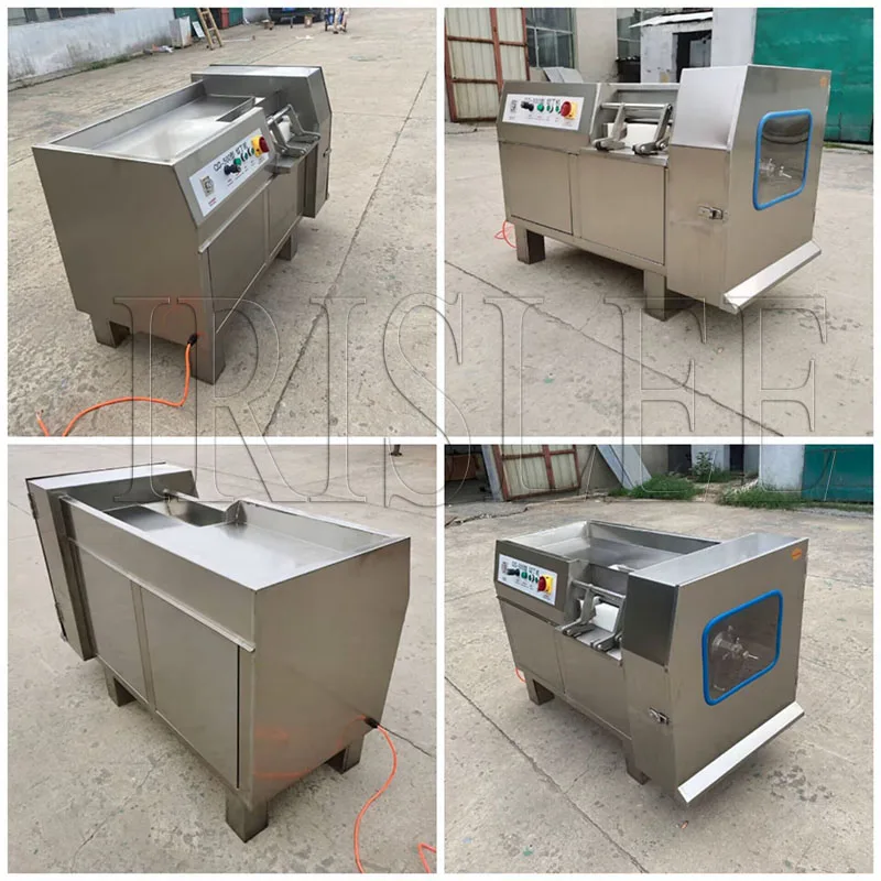 전기 고기 큐브 커터 생선 다이싱 상업용 고기 및 뼈 절단기 자동 쇠고기 큐브 치킨 고기 절단기