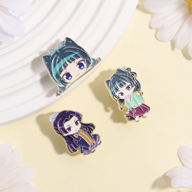 Maomao Light Novel Brosche Emaille-Pins – Süße japanische Anime-Cartoon-Charakter-Broschen, Anstecknadeln, Schmuckgeschenk für Fans und Freunde – Detail 13