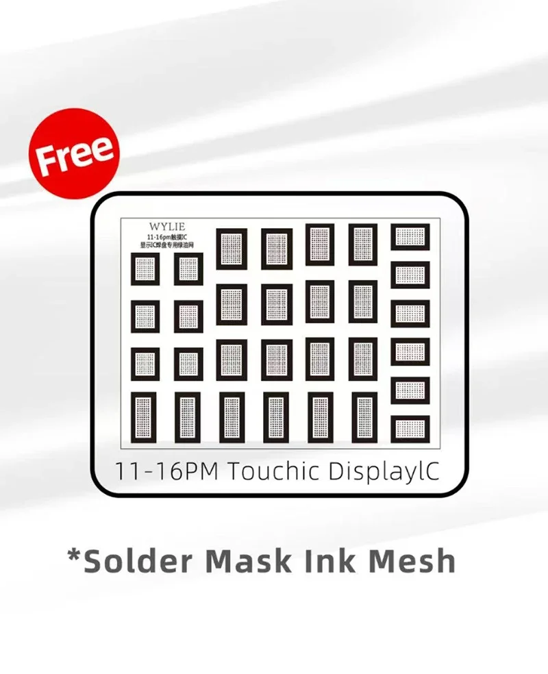 WYLIE WL-K51 LCD Screen Touch IC Soldering Platform for IPhone 11~16 Pro Max Touch IC Repair Rework BGA Reballing Stencil Tool