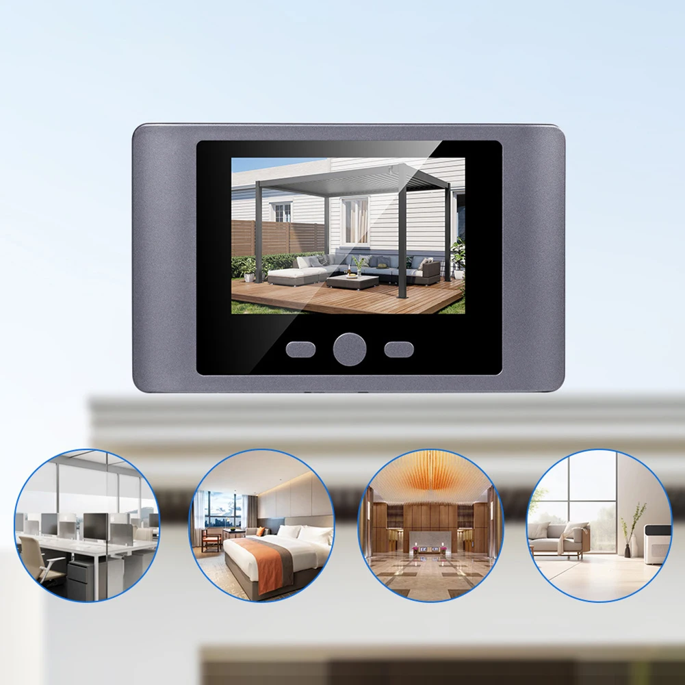 ミニのぞき穴スマートワイヤレスドアビューアカメラ IR ナイトビジョンフロントドアのぞき穴カメラ 2.8 インチデジタルドアビューア 2000mAh