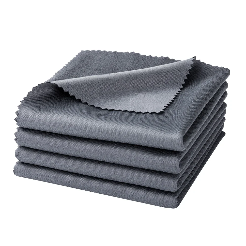 K&F CONCEPT Donkergrijs 4-delige 40,6*40,6cm Microvezel Reinigingsdoekjes Set Needle One Stofvrije Reinigingsdroogdoek voor Elektronica