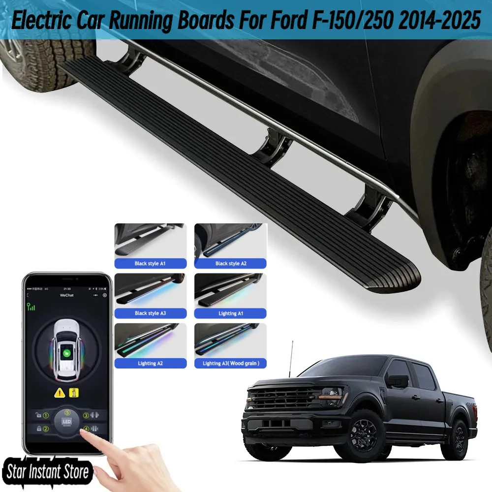 

Автоматические выдвижные подножки для Ford F-150/250, электрические боковые ступеньки со светодиодной подсветкой, противоскользящая педаль