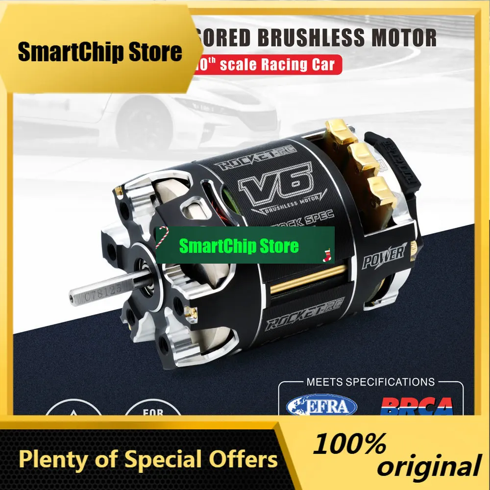 SmCpSURPASS HOBBY Rocket RC 540 V6 13.5T 17.5T 21.5T SPEC Sensored Brushless Motor Waterproof 3.175mm For 1/10 1/12 RC Car Drift