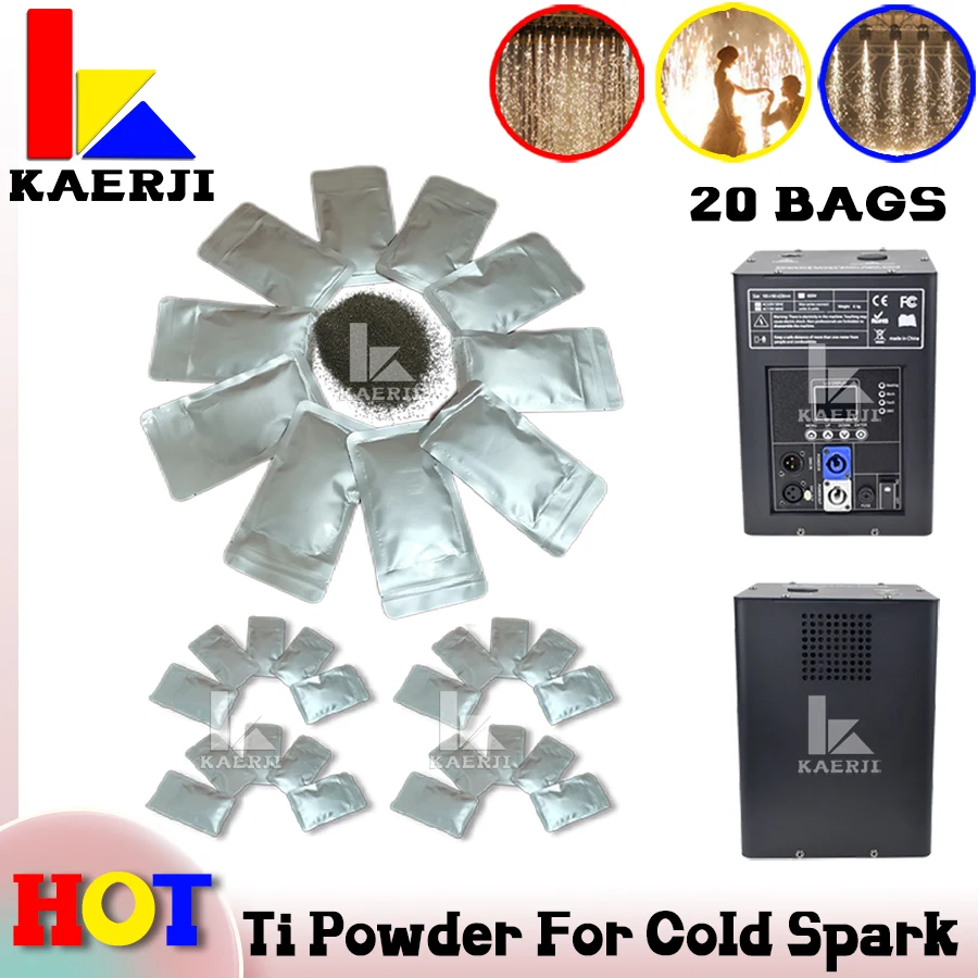 

20 Bags Ti Powder 200g/bag For Pyrotechnics Machine Outdoor Indoor Cold Spark Sparkler Metal Titanium Powder Fireworks Materials