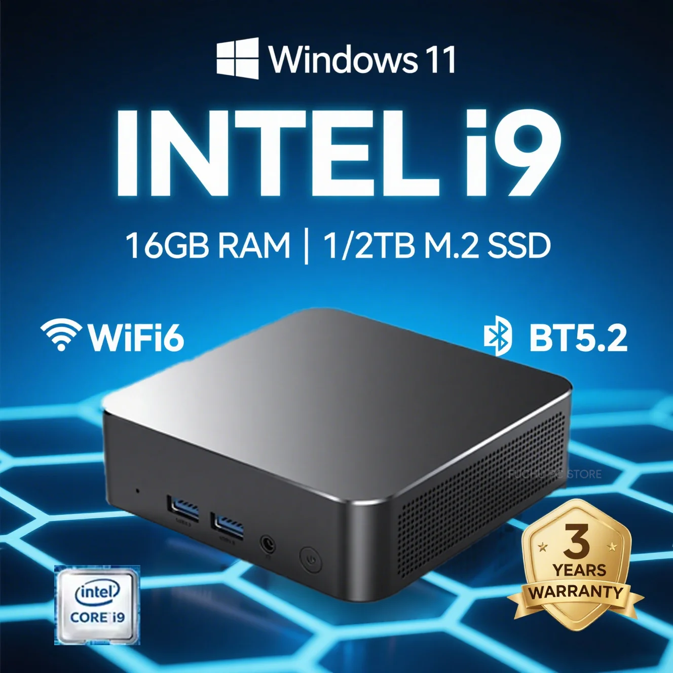 i9 MINI PC  Windows 11 Pro Intel Core i9 8950HK MINI Computer 16GB DDR4 2048GB SSD  WIFI 6 BT5.2 Gaming MINI PC