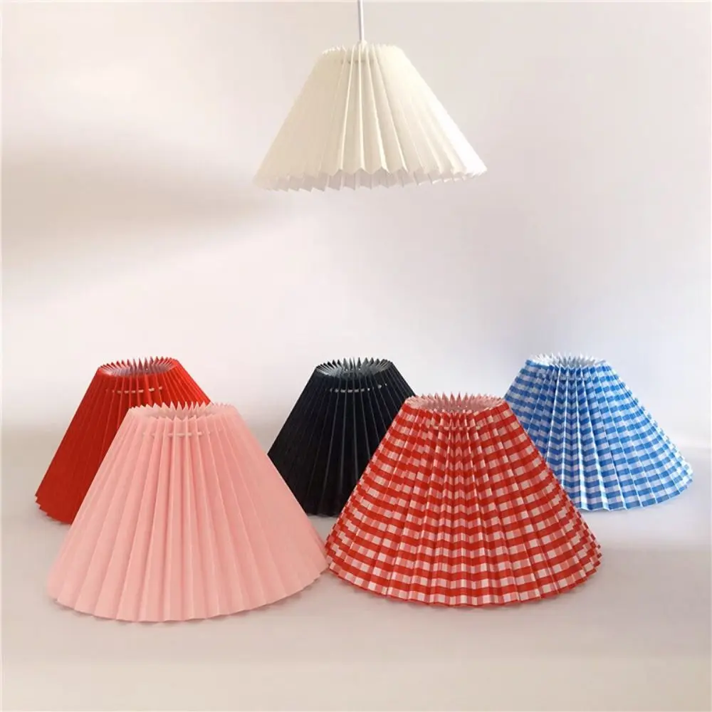 

Modern Pleated Lampshade Minimalist Lamp Covers Washable Chandelier Cover DIY Retro Table Lamp Cover Living Dining Room Decor
