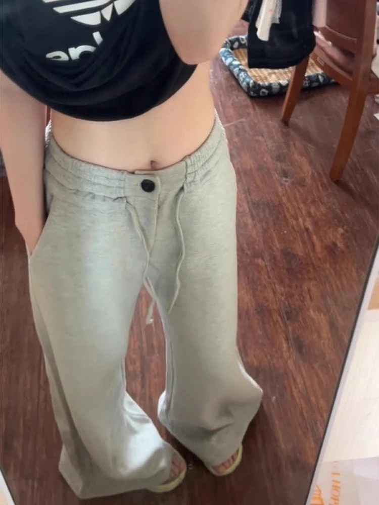 

Men's Casual Straight Leg Pants Autumn Winter New Trendy Brand Loose Comfortable Wide Leg Pants Lazy Floor Length Trousers