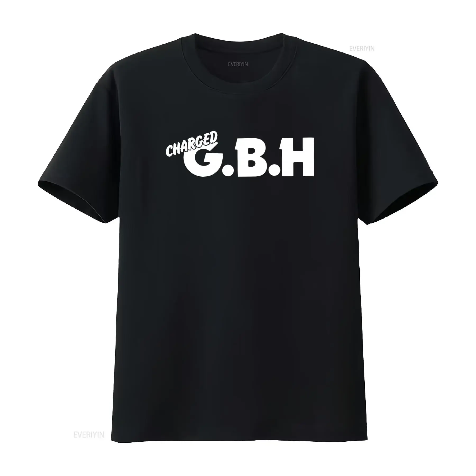 GBH Punk Rock Charged T Shirt Music Band Print  vintage Washed designer clothes graphic streetwear Casual fashion homme