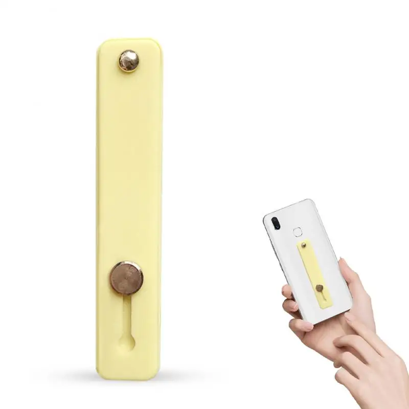 Soporte Universal para teléfono con banda para la muñeca para iPhone, soporte para teléfono móvil con agarre para el dedo para Samsung, Huawei, soporte de enchufe adhesivo con empuje hacia atrás