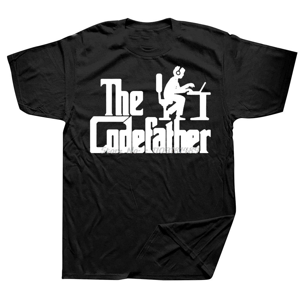 The Codefather Programmer Developer Programming O-Neck cotton tops tees Fitness T-shirt Oversized Unisex Tshirt Men's Clothing