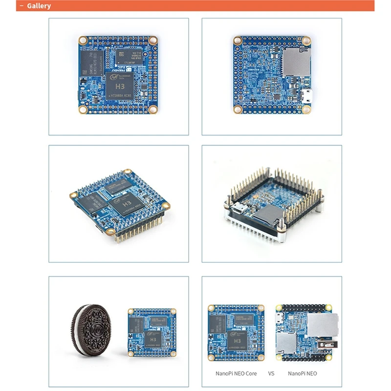 For Nanopi NEO Core 512M+8G Allwinner H3 Ultra-Small Core Board Quad-Core Cortex-A7 Iot Development With Heat Sink