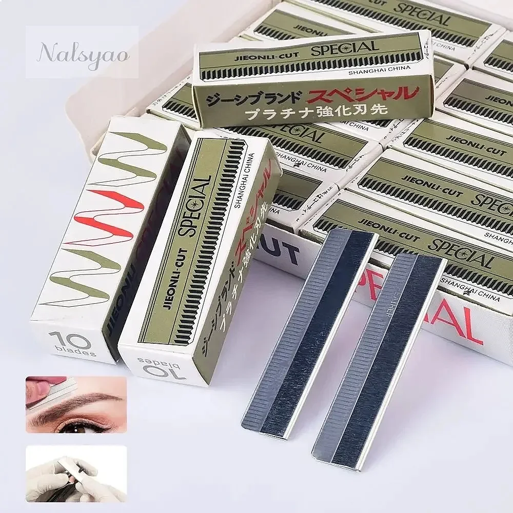 20/50/100pcs Trimmer Blade for Permanent Makeup Microblading Eyebrow Knives Stainless Steel Brow Tattoo