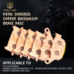 JSRAOIMG Motorcycle Sintered Front Rear Brake Pads For HONDA X-ADV750 XADV750 X-ADV Forza 750 NSS750 CBR650R CBR 650R 2018-2023
