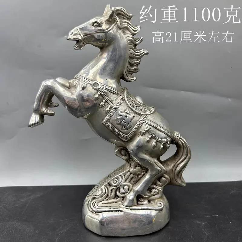 statue-sculptee-en-argent-feng-shui-chinois-statue-de-cheval-de-richesse-forte