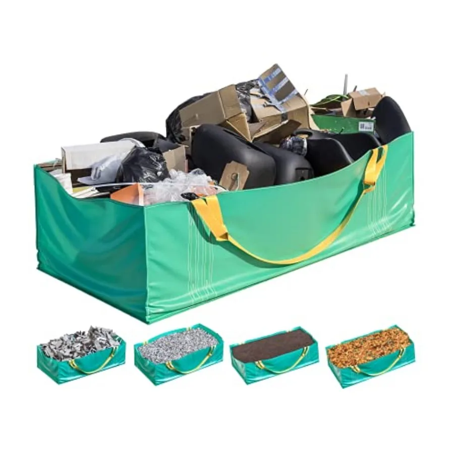

TidyFriend Dumpster Bag for Waste Management Hold up to 3, 500 lbs, Heavy Duty, Reusable and Foldable Yard Waste Contaer for Ho